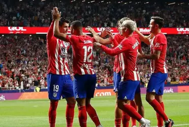 Los jugadores del Atlético festejan un tanto realizado por Álvaro Morata. Imagen: Goal.com