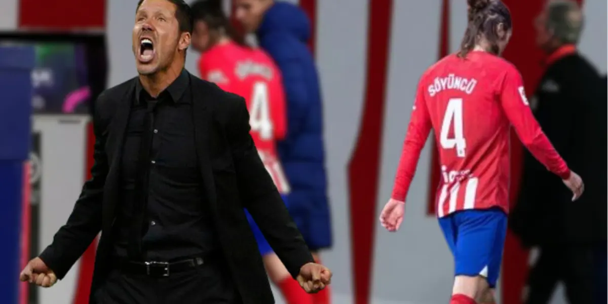 Ahora si tiene la puerta abierta, Simeone se cansó de Soyuncu y lo va a sacar del club