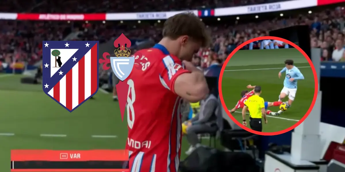 Atlético de Madrid vs Celta de Vigo Foto: Captura de DSports y Escudoteca