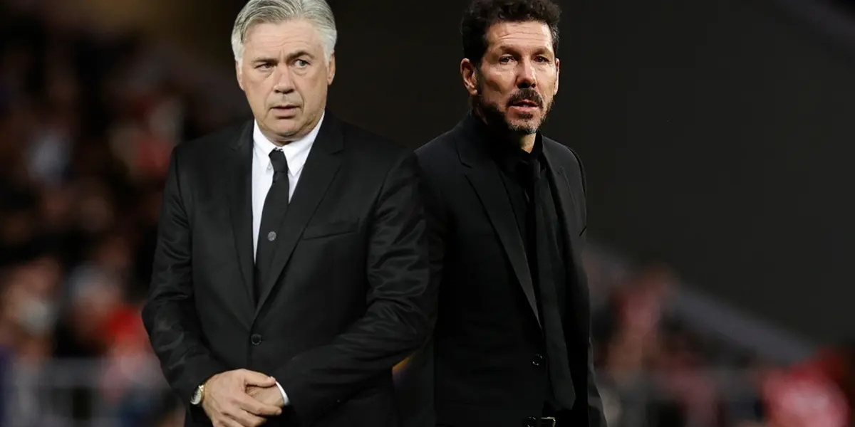 Carlo Ancelotti y Diego Simeone Foto: Atleti y Marca
