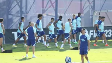 El Atlético de Madrid, en el entrenamiento previo al partido contra el Getafe, estaba haciendo esto