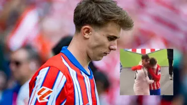 El canario consoló al madrileño tras finalizar el derbi de Champions