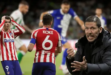 El Cholo está decepcionado con el bajo nivel que está mostrando el jugador.