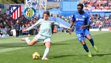 El club colchonero se adelantó contra el Getafe por un penalti en el que había mano de Alderete