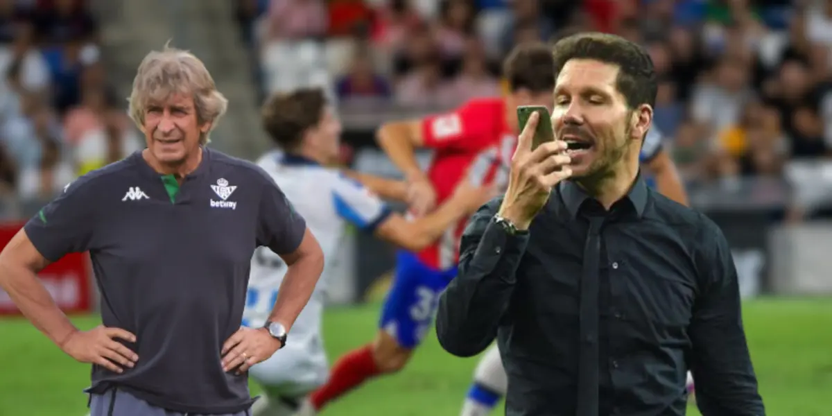 El ingeniero Pellegrini se acercó al jugador, pero el Cholo lo repelió rápidamente.