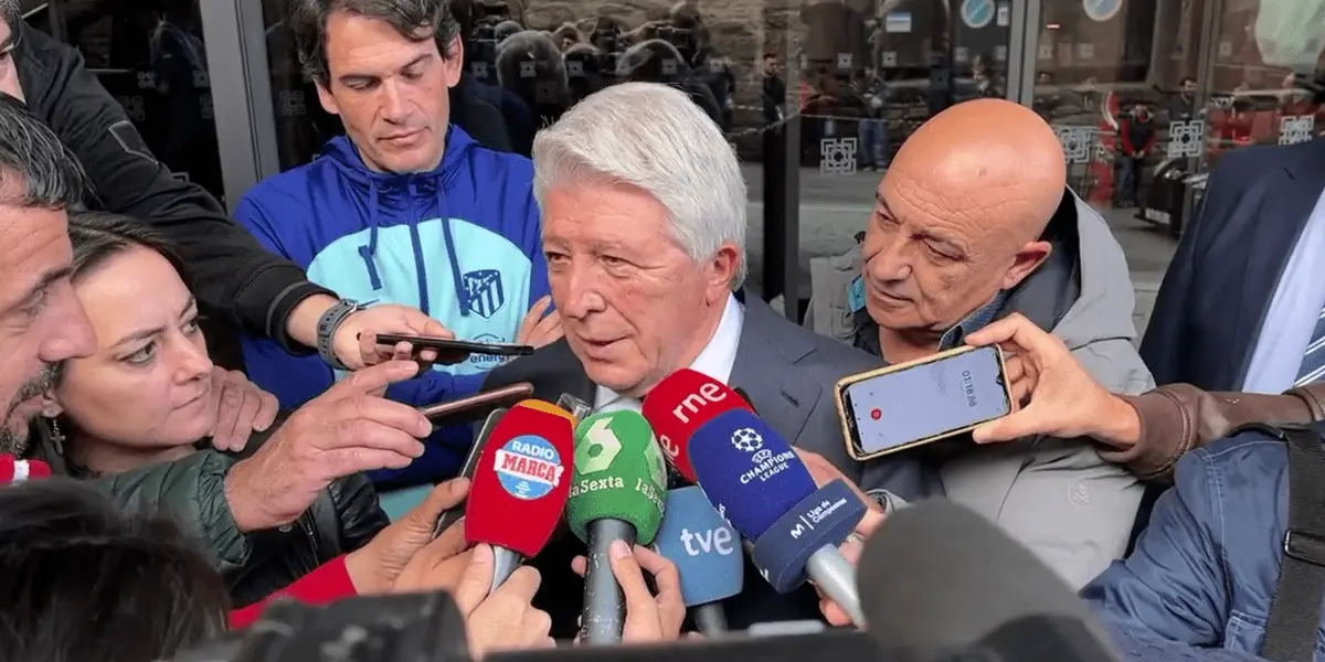 El presidente de Atlético de Madrid se enojó con la prensa en Portugal porque cree que la economía es un tema de la dirigencia