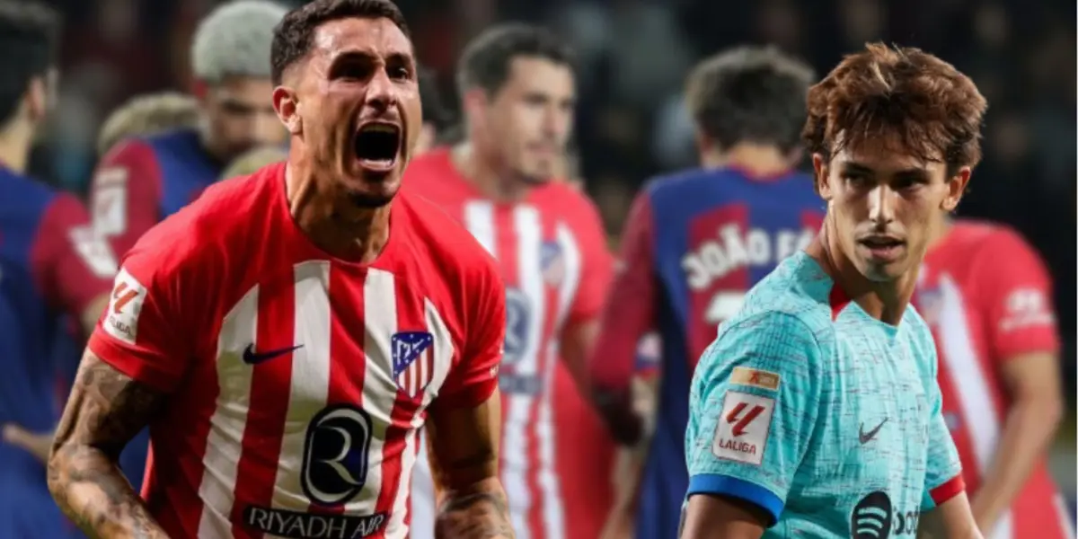 El uruguayo y el portugués tuvieron un fuerte encuentro en el Barça vs Atleti.