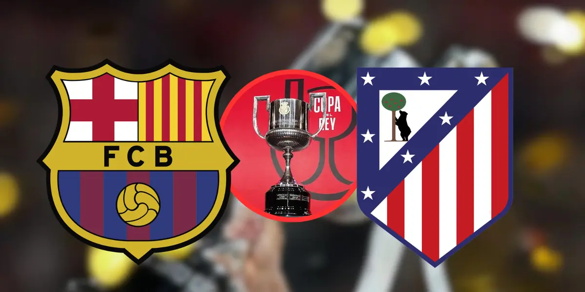 FC Barcelona vs Atlético de Madrid Foto: Escudoteca y Copa del Rey