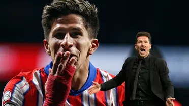 Giuliano Simeone y Diego Simeone Foto: Atléti