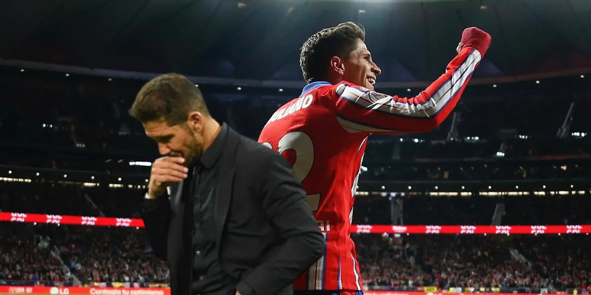 Giuliano Simeone y Diego Simeone Foto: Atleti