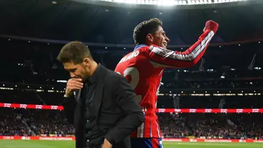 Giuliano Simeone y Diego Simeone Foto: Atleti