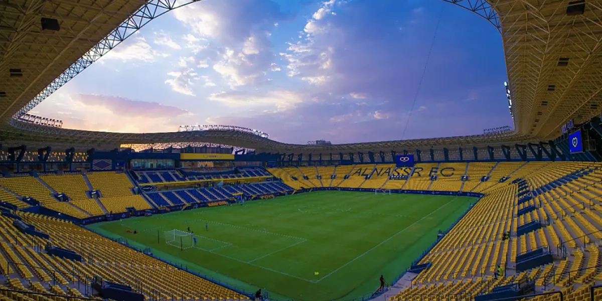 Imagen del Al-Awwal Stadium de Riad, sede de la semifinal entre Madrid y Atlético. Imagen: RFEF.