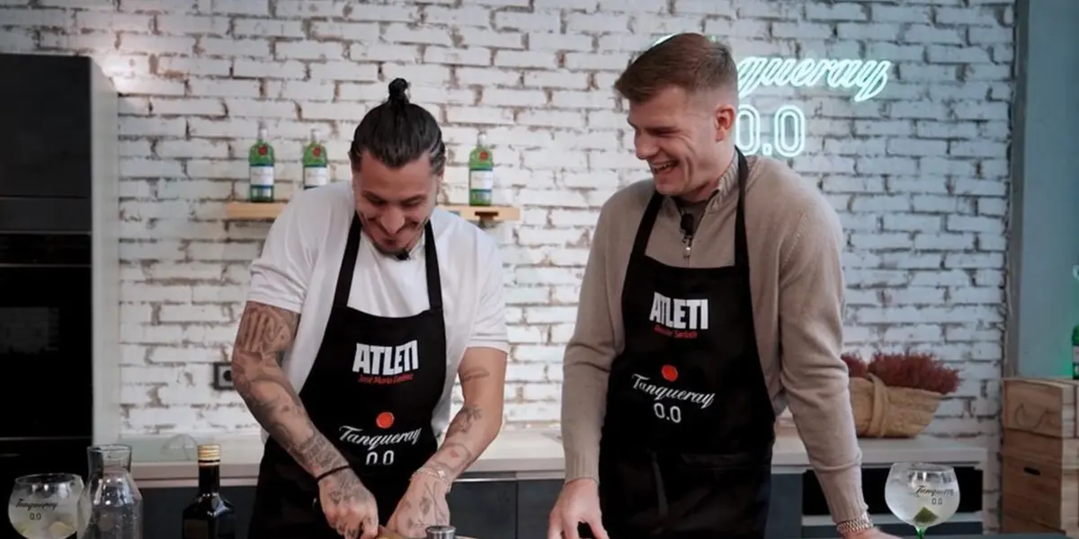José María Giménez y Alexander Sorloth (Foto: Captura)