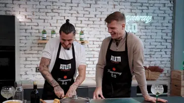 José María Giménez y Alexander Sorloth (Foto: Captura)