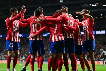 Los jugadores del Atlético de Madrid celebran un tanto. Imagen: Goal.com