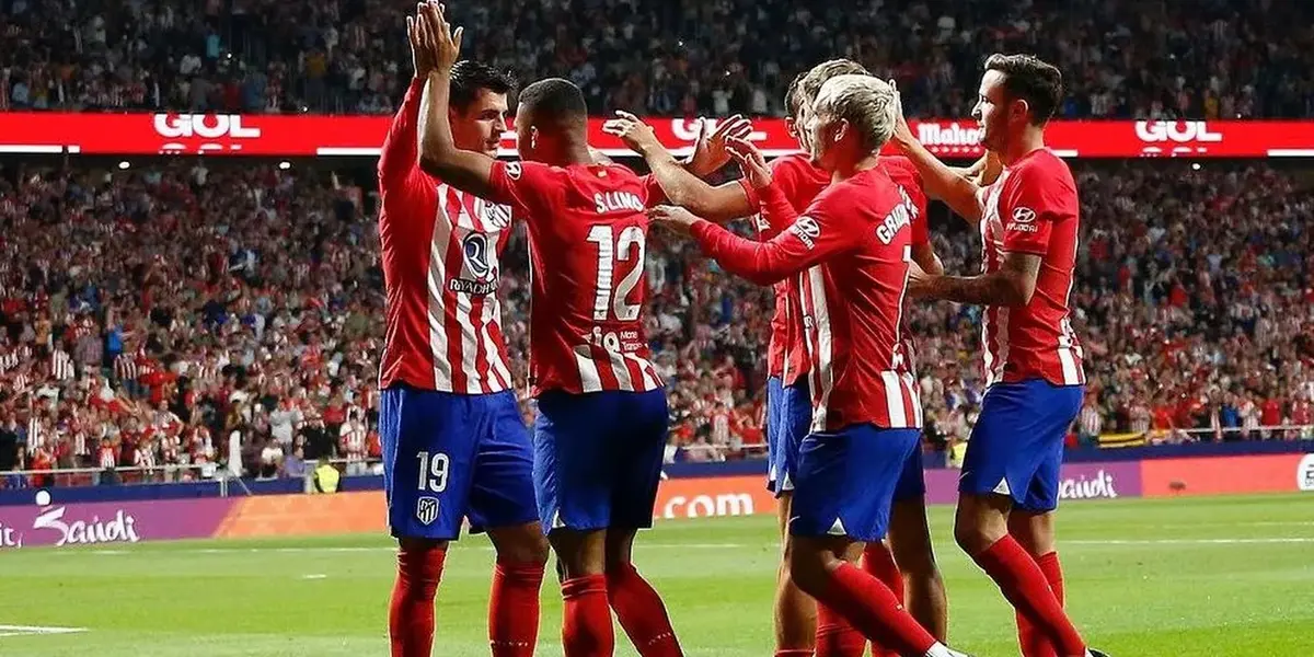 Los jugadores del Atlético festejan un tanto realizado por Álvaro Morata. Imagen: Goal.com