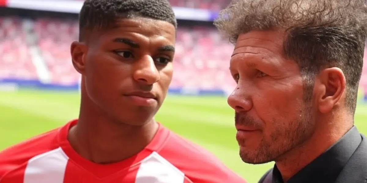 Marcus Rashford y Diego Simeone Foto: Grok