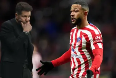 Se cansó de él, la acción de Memphis Depay que enfurece al Cholo Simeone