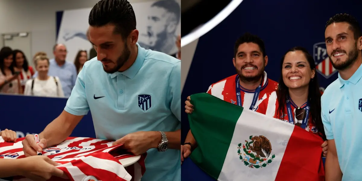 Siguen apareciendo momentos inolvidables del fin de semana, en este caso Koke conociendo a hinchas Colchoneros tras al triunfo ante el Girona