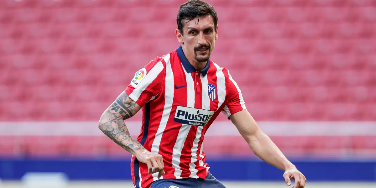 Stefan Savic disputando un encuentro con el Atlético en el Estadio Metropolitano. Imagen: BeinSports.