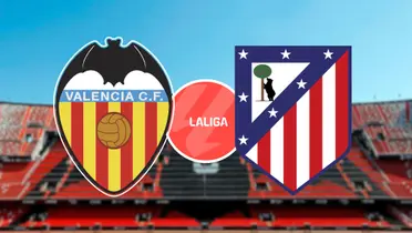 Valencia CF vs Atlético de Madrid Foto: LaLiga, Escudoteca y Valencia CF