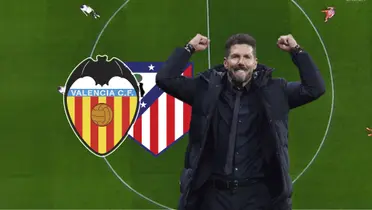 Valencia vs Atlético de Madrid Foto: Captura de ESPN, Atleti y Escudoteca