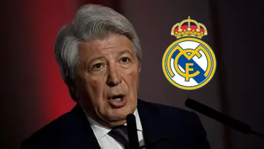 El presidente del Atlético de Madrid no tolera las palabras de Courtois